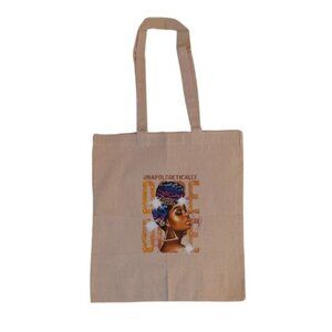 Unapologetically Dope Natural Reuseable Farmers Market Canvas Tote Handbag